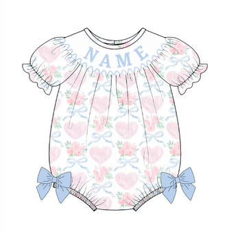 MAMA'S LOVE Custom Name Valentines Day Smocks- (TAT JAN)