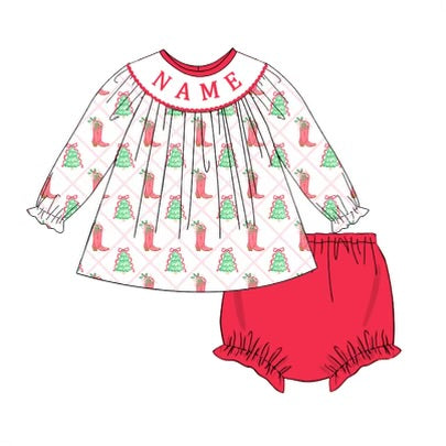 $24 custom name smock christmas