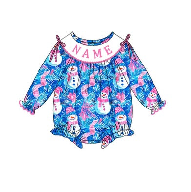 Custom Name Snowman Smock