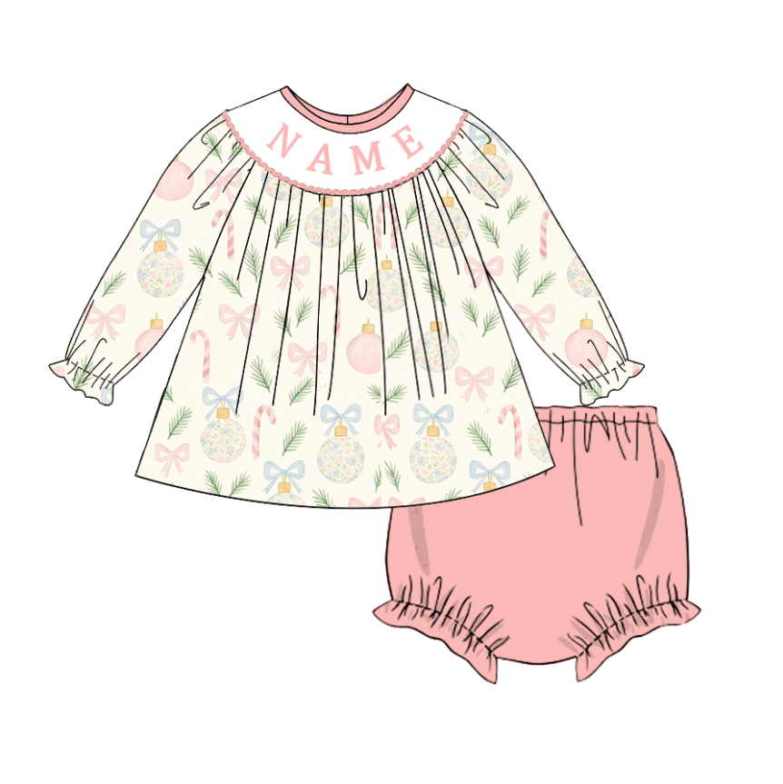 Custom Name Vintage Ornament Smock