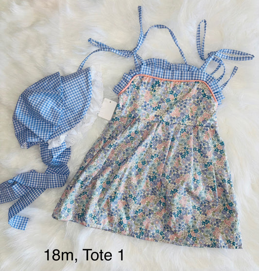 RTS 18m bonnet outfit set