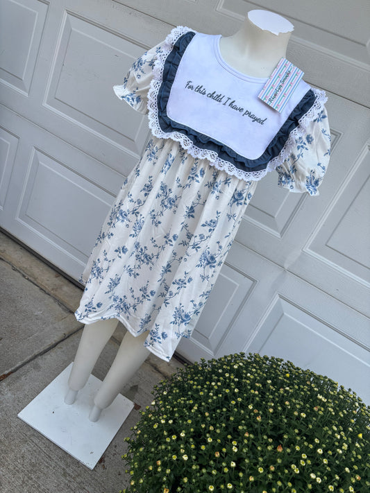 For this child I have prayed dress and bubble
