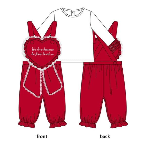 We love because he first loved us (romper set)