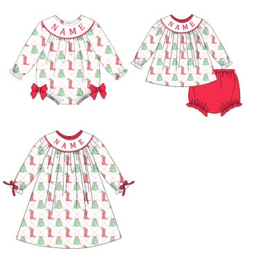 $24 custom name smock christmas
